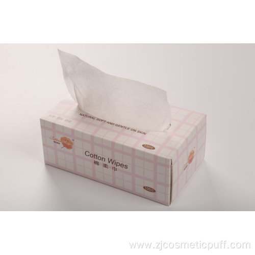 Hot Sales boxed 100% Cotton Facial Tissue